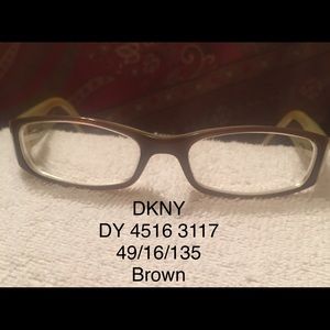 DKNY frames w/Rx lenses. DY 4516 3117. Brown